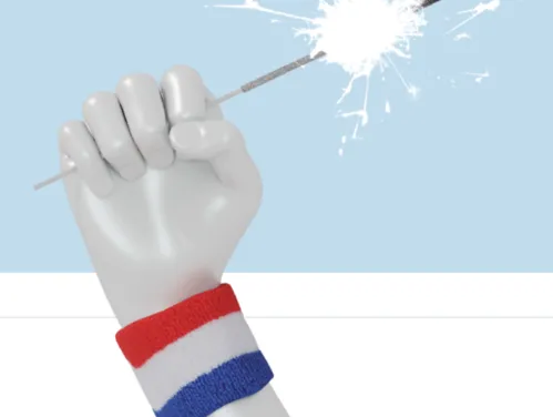 hand holding sparkler