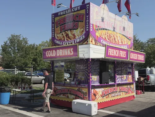French fry vendor stand