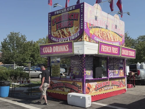 French fry vendor stand