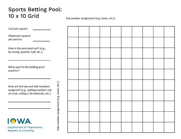 Sports betting pool document